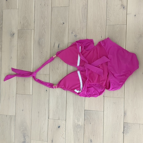 Small Bar III Pink Swimsuit One Piece Bathing Suit Beach Pool Vacation - Picture 6 of 15